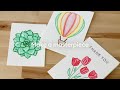 Watercolor Cards and Markers