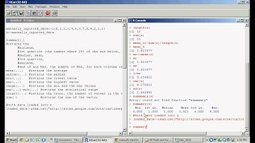 Summary Stats with R Software