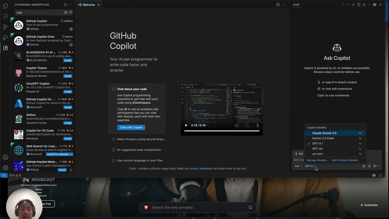 GitHub Copilot Settings in Visual Studio Code
