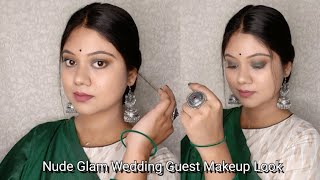 Nude Glam Wedding Guest Makeup Look Easy & Simple Step By Step Makeup Resimi