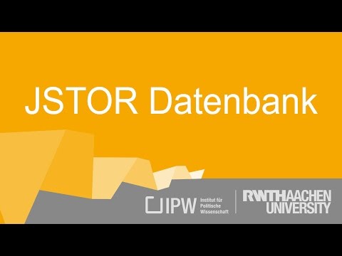 JSTOR Datenbank - Wissenschaftliche Artikel lesen und herunterladen