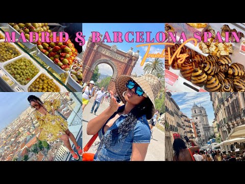 SPAIN TRAVEL VLOG: MADRID & BARCELONA | PLAZA MAYOR, MERCADO DE SAN MIGUEL, SHOPPING, ROOFTOP BARS