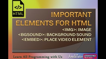 Background sound  Video  and image inside web page using html | background music using html element