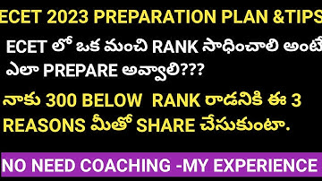 HOW TO PREPARE FOR ECET 2023|BSET PREPARATION PLAN FOR ECET 2023 |SHARING MY OWN EXPERIENCE