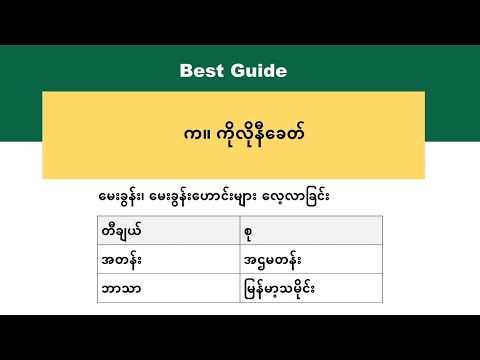 [BG] Grade 9 History - မြန်မာ့သမိုင်းမေးခွန်းဟောင်းများ