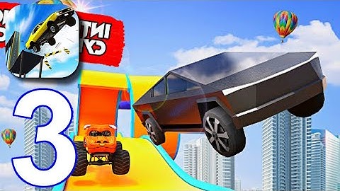 Ramp Car Jumping - Gameplay Walkthrough, New Map, CyberTruck  Unlocked ( iOS, Android) | Level 3