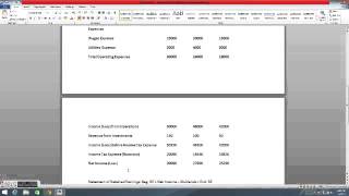 Accounting Help: Comparative Financial Statements