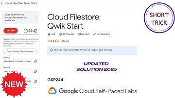 Cloud Filestore: Qwik Start || 2025 || GSP244 #qwiklabs #qwiklabsarcade2025