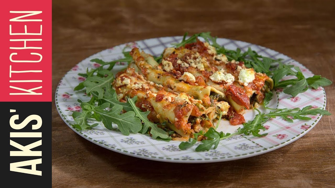 ⁣Spinach & feta cannelloni | Akis Petretzikis