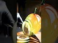 Cutting Glass Fruit Mirror Strawberry 🪞🍓 | Most Satisfying ASMR Ever! #Shorts #aiasmr #glassfruit#