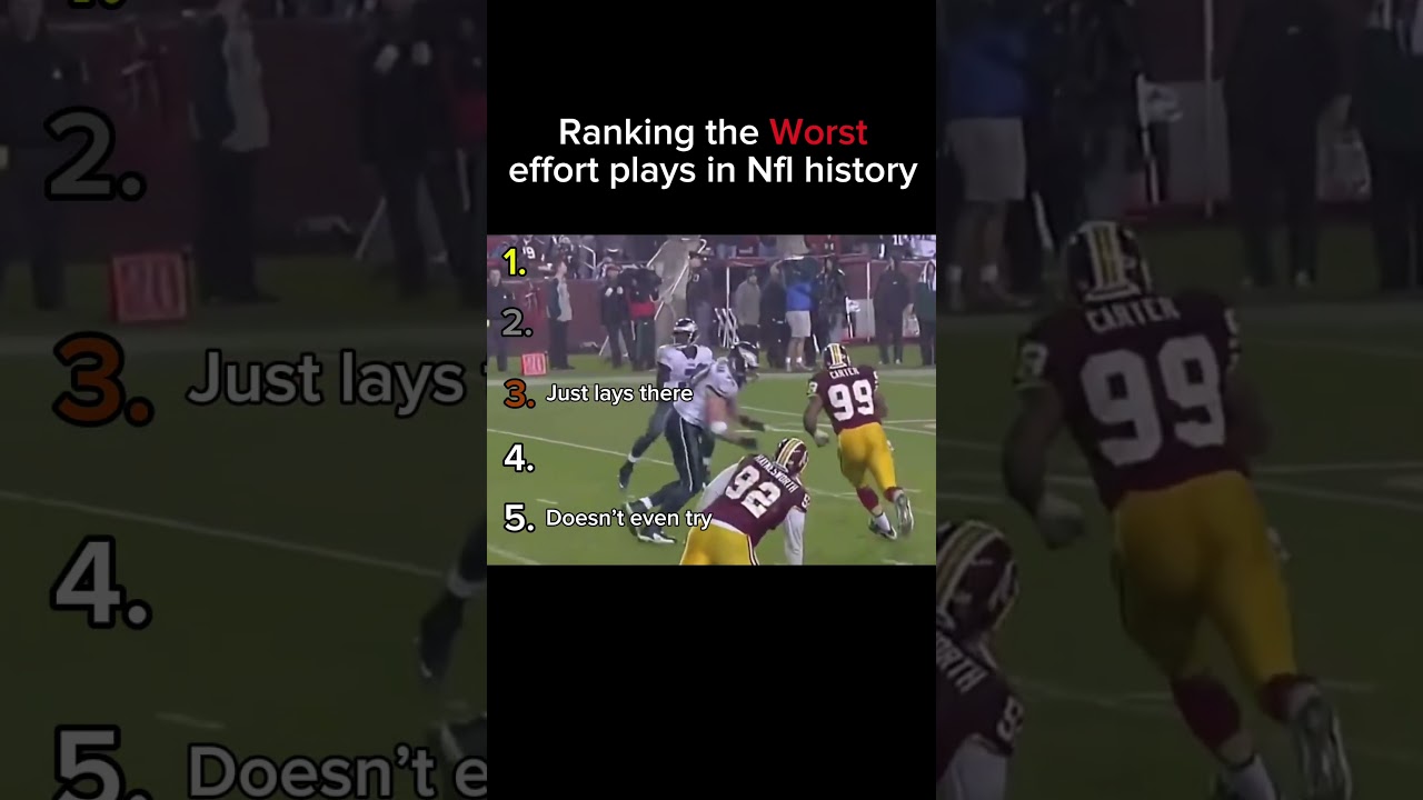 Ranking the worst effort plays in NFL history