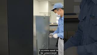 How to remove the front and rear panels of the ice maker