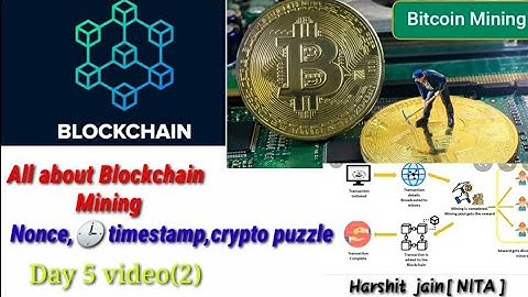 Blockchain Mining|Cryptographic puzzle| Nonce|timestamp| Day 5(video 2) | Harshit jain[NITA]