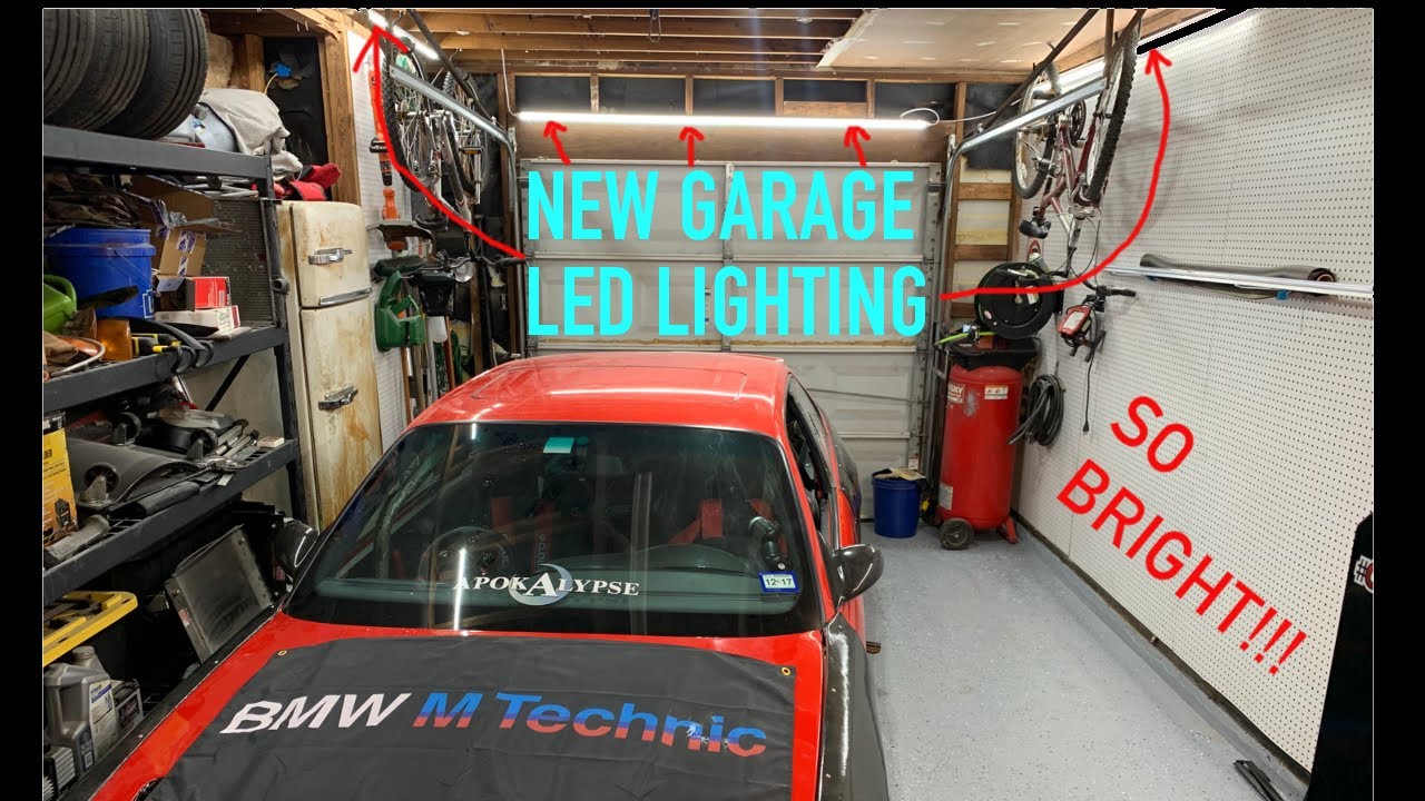 New Garage LED Lighting - YouTube
