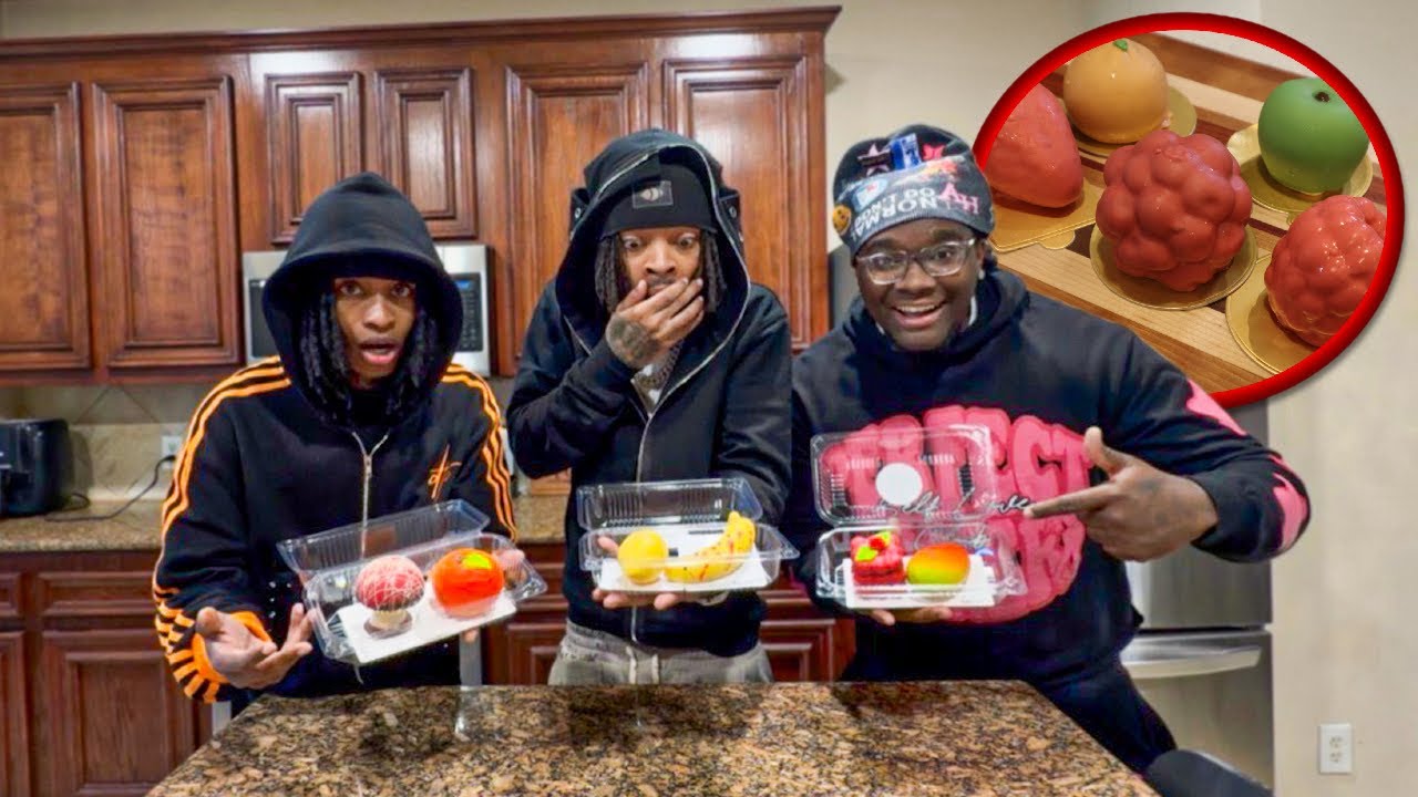 WE FINALLY TRIED THE VIRAL FRUIT SHAPED DESERTS🍑🍇🍓….