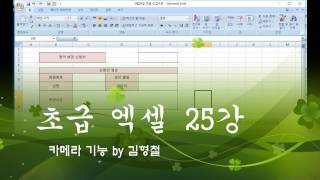 초급 엑셀 25강 카메라 기능