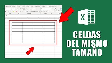 Excel: Cómo Poner Todas las Celdas de un Mismo Tamaño - Modificar Tamaño de Celdas