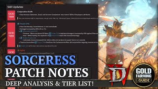 Diablo IV: Sorceress Patch Notes Analysis for Season 4 / PTR. Tier List of all Sorc Changes!