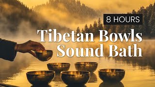 8 HOURS | Sound Bath with Tibetan Singing Bowls | Deep Sleep & Relaxation | Sound healing Vibes