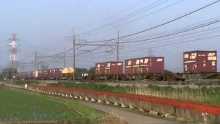 東北本線　4083レ　ＥＦ66-33+コキ　ワシクリにて