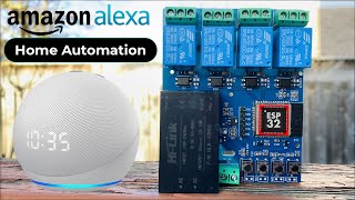 Alexa & ESP32 Based Smart & Manual Home Automation System with Voice & App Control