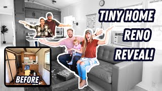 Transforming A Mobile Home Into An Incredible TINY CABIN || Watch The Renovation TOUR & REVEAL!
