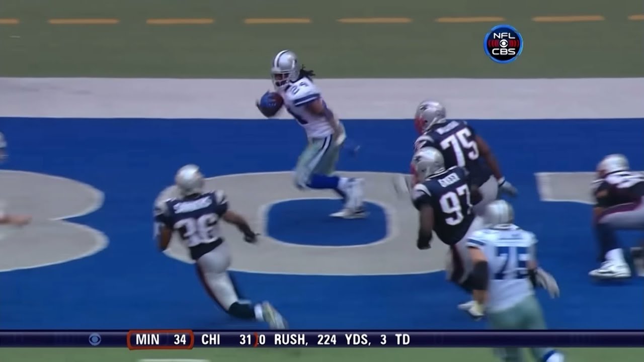 Marion Barber’s Phenomenal 2 Yard Run 2007 Patriots at Cowboys (4K)