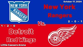 New York Rangers vs Detroit Red Wings | October 17, 2024 | All Goals