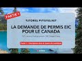 Tutoriel  la demande de permis eic  pvt canada  partie 1  sinscrire dans le bassin de candidats