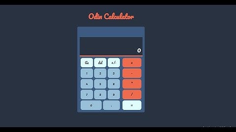 Browser Calculator-Odin Project