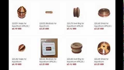 Hypertherm HRP130 plasma cutting consumables