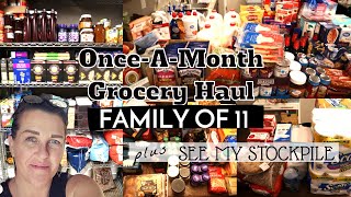 Once-A-Month GROCERY HAUL - FAMILY OF 11