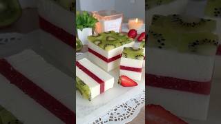 Summer Hit! 🍓🥝 #nobakecake #moussecake #summerdessert Summer Hit! 🍓🥝 #nobakecake #moussecake #summerdessert