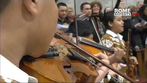 Chorus of children sings rendition of "La Guadalupana" in St. Peter's Basilica