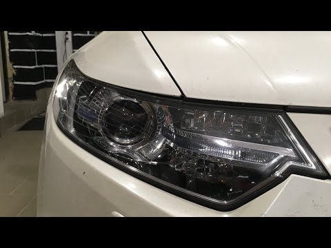Honda Accord 8 рест- замена линз, диодные линзы SRT
