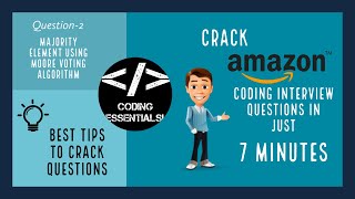 Solve Amazon Coding Question in just 7 minutes #Part 2 - Moore Voting Algorithm (Majority Element)