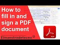 How to fill and sign a PDF document or form with Adobe Acrobat Reader