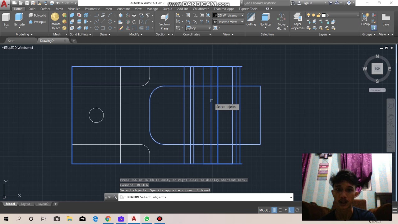 Tutorial membuat gambar 3D di AUTOCAD 2019 - YouTube
