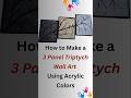 How to make a 3-panel triptych Wall Art🎨✨|wall art kaise bnayein? #ytshorts #trendingshorts #shorts