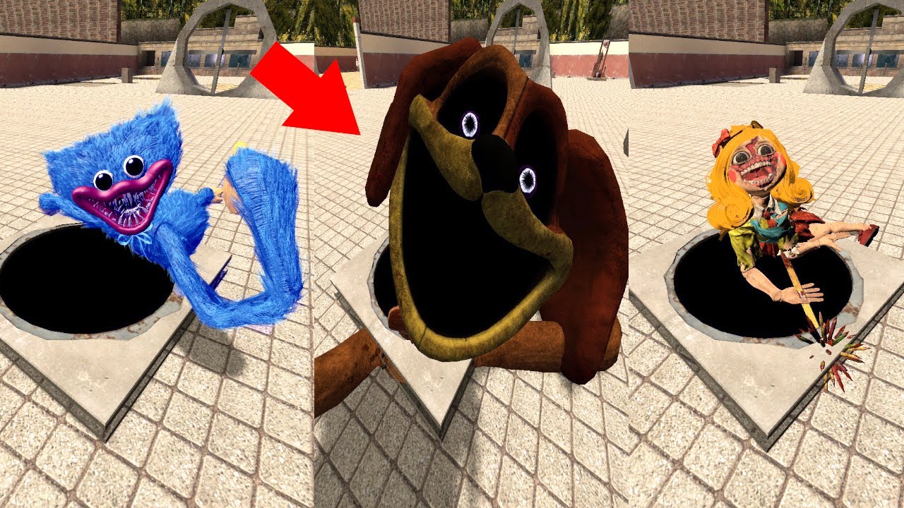 POPPY PLAYTIME, LIN GANG MELON NEXTBOTS VS MANHOLE in Gmod