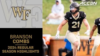 Branson Combs 2024 Regular Season Highlights | Wake Forest Linebacker