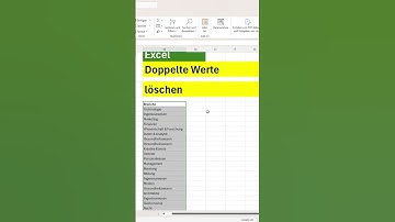 Doppelte Werte oder Einträge löschen und entfernen aus Excel - Trick einfach erklärt für Anfänger