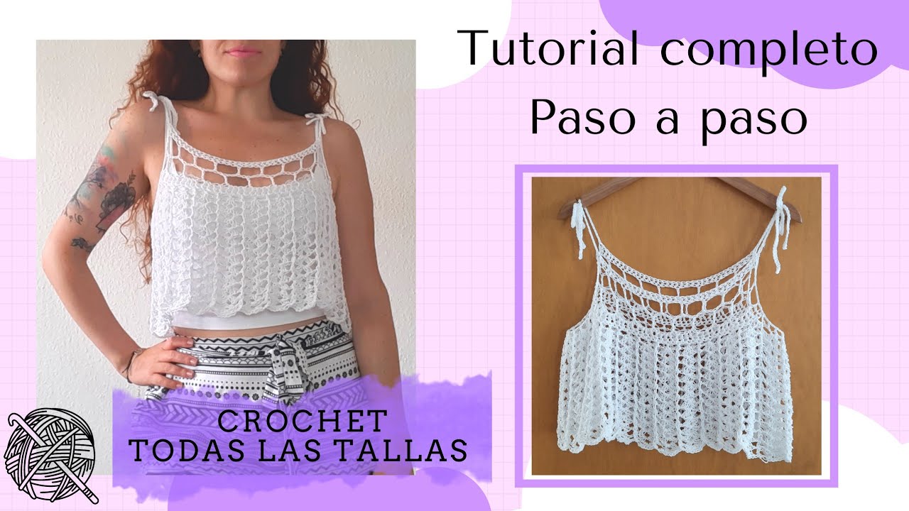 Tejer esta linda prenda a crochet para lucirla en verano || PASO A PASO || PRINCIPIANTES
