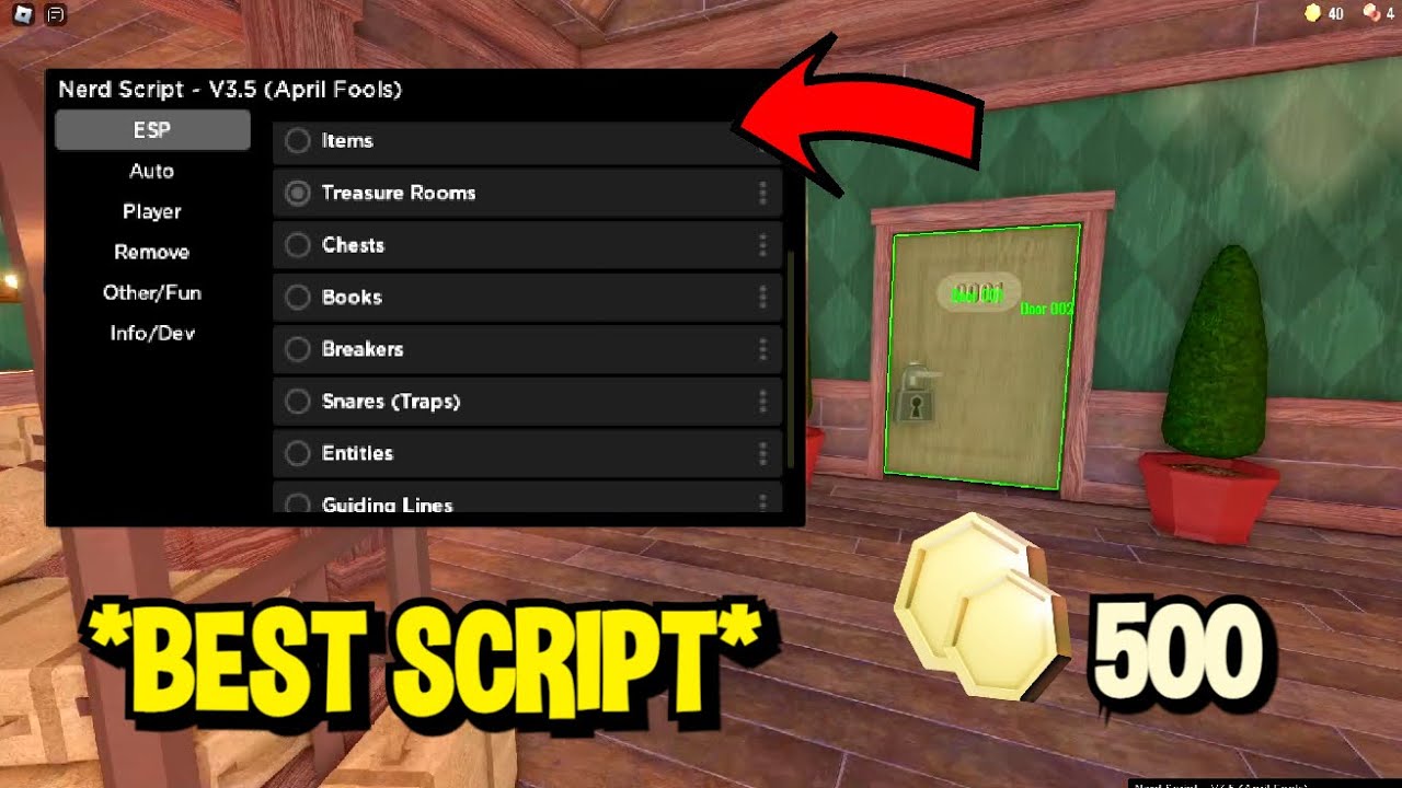 [NEW] Roblox Doors Script GUI Hack Auto Win Game, Entity Spawner, Get