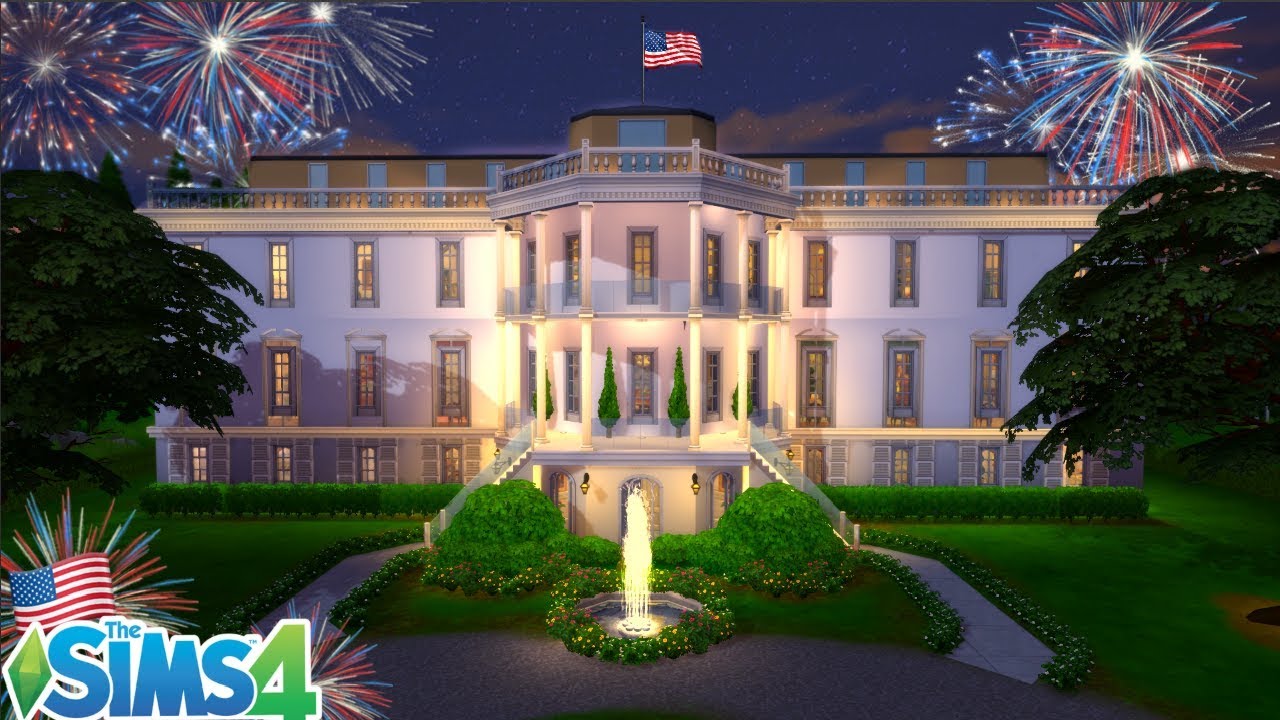 Sims 4 White House Fourth Of July Speed Build 🗽🎇 Youtube