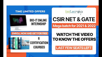 CSIR NET & GATE Mega Batch + Free BIO-IT Internship