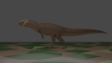 Carcharodontosaurus - Low Poly Blender Paleoart