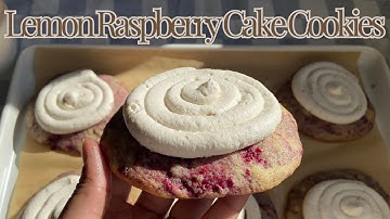 Lemon Raspberry Cake Cookies ♡ Bake With Me