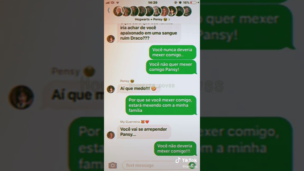 Pov. Pansy pergunta pra S/N sobre sua família(Fanfic Hogwarts)