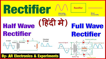Rectifier in hindi | Half wave rectifier and full wave rectifier